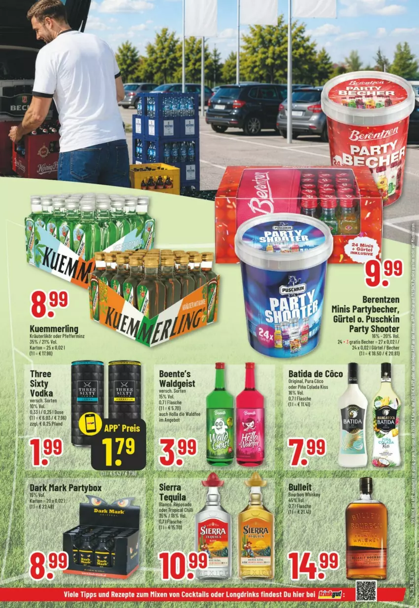 Aktueller Prospekt Trinkgut - Prospekte - von 07.06 bis 13.06.2026 - strona 13 - produkty: angebot, batida, Becher, berentzen, bourbon, bourbon whiskey, cola, eis, ente, flasche, gin, kräuter, kräuterlikör, kuemmerling, likör, merl, pfeffer, Ti, vodka, whiskey