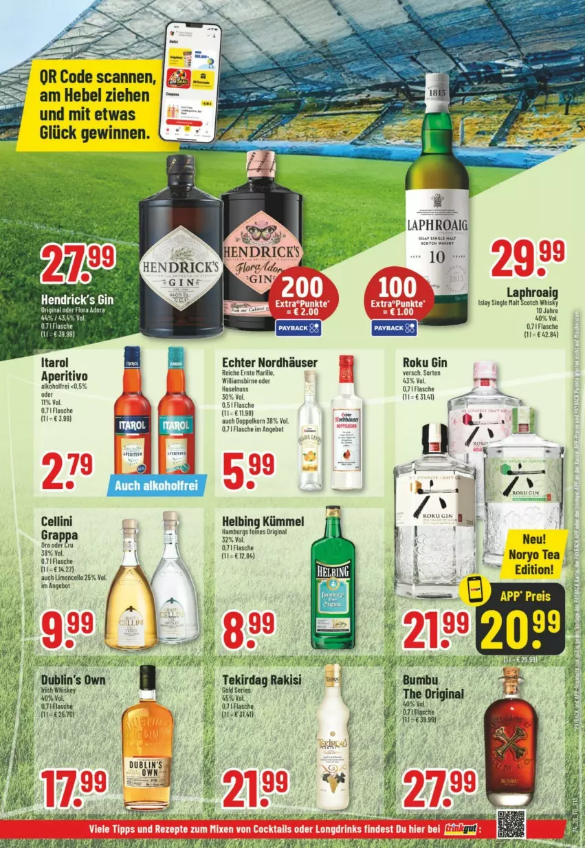 Aktueller Prospekt Trinkgut - Prospekte - von 07.06 bis 13.06.2026 - strona 15 - produkty: alkohol, angebot, axe, dip, doppelkorn, flasche, gin, haselnuss, korn, laphroaig, limo, nuss, Ti, Yo