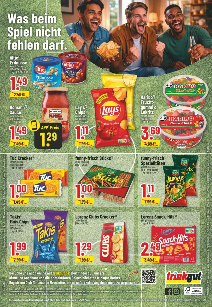 Aktueller Prospekt Trinkgut - Prospekte - von 07.06 bis 13.06.2026 - strona 18 - produkty: beutel, chips, cracker, lorenz, mais, Ti