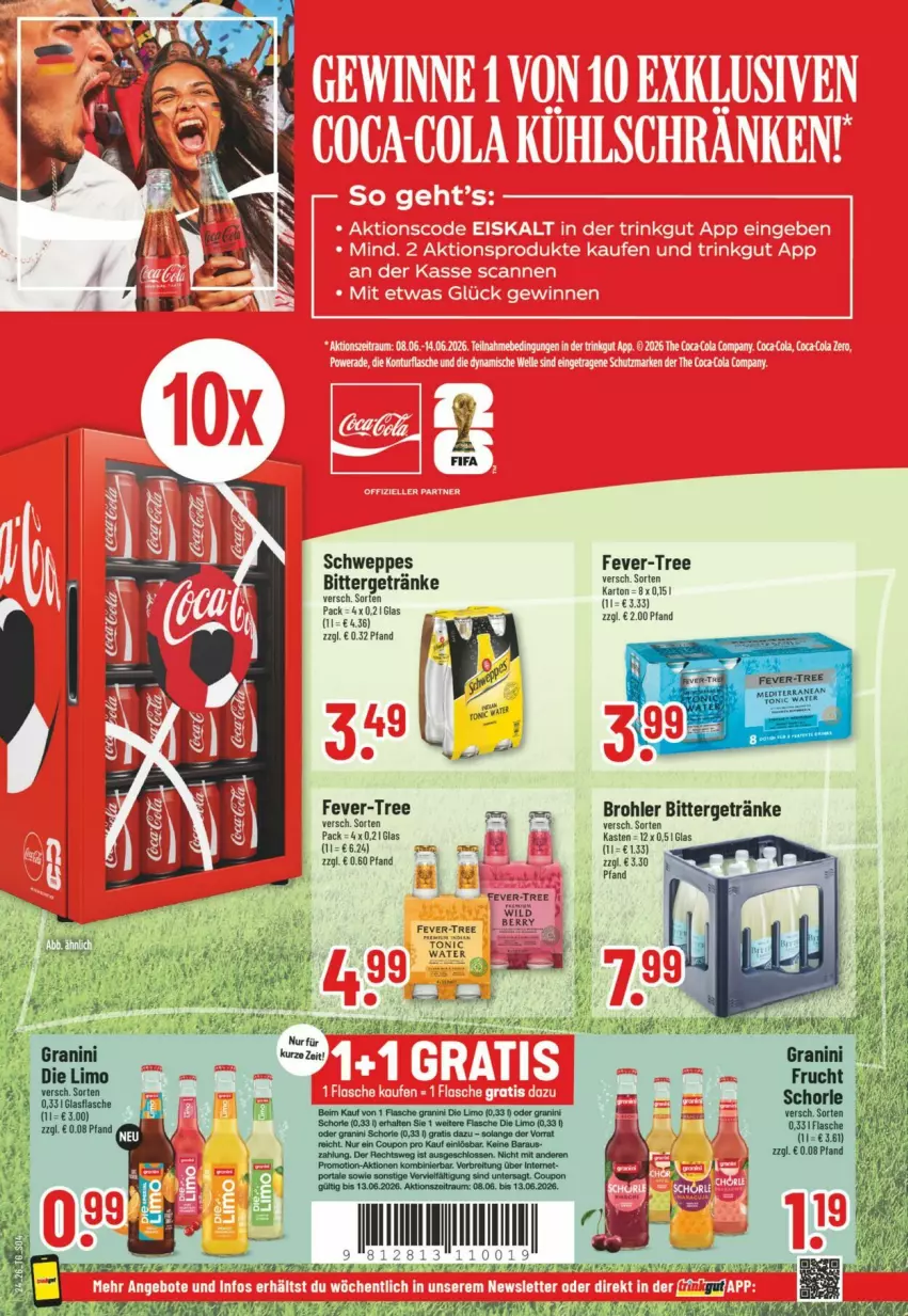Aktueller Prospekt Trinkgut - Prospekte - von 07.06 bis 13.06.2026 - strona 4 - produkty: fever-tree, getränk, getränke, schweppes, tonic