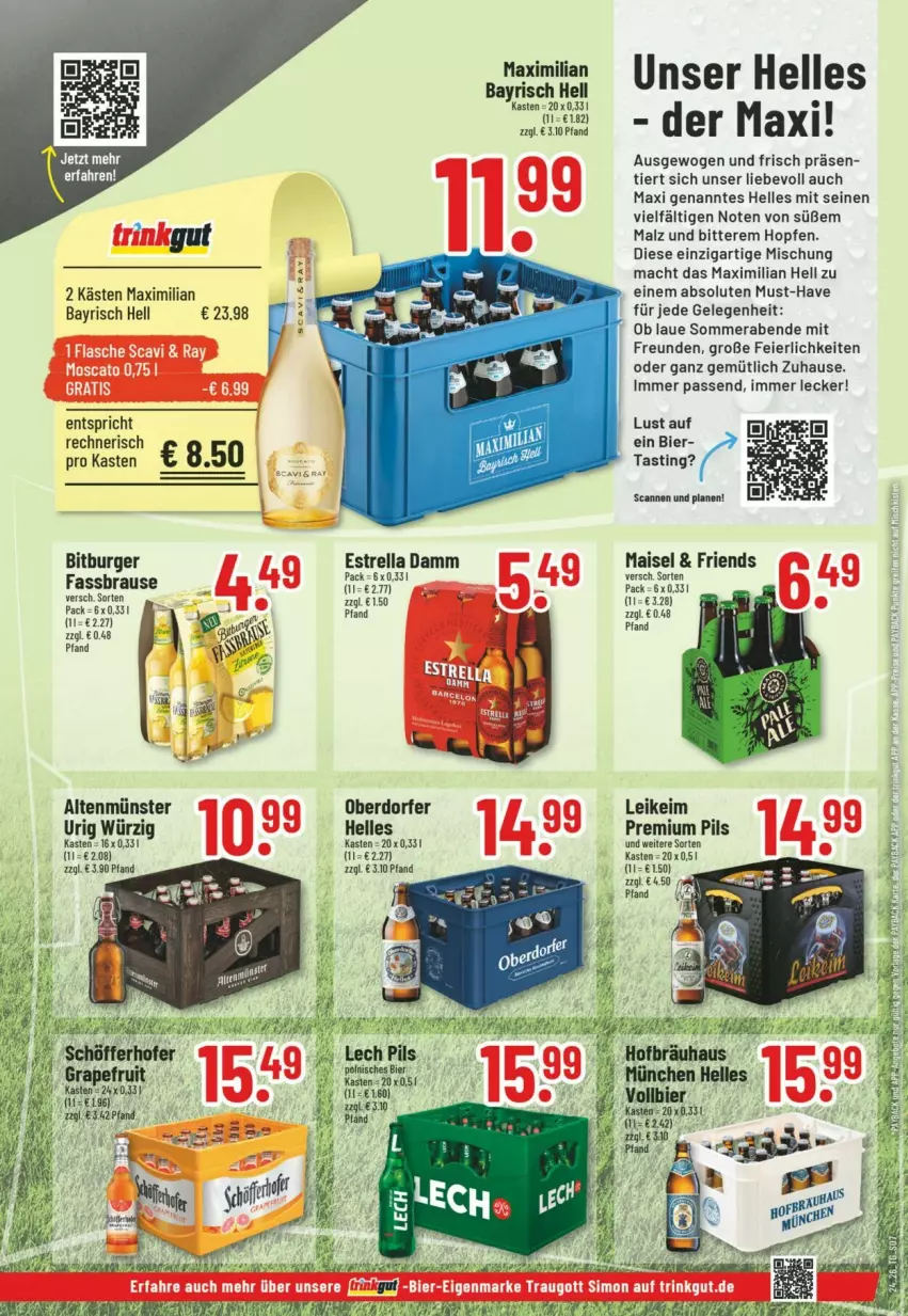 Aktueller Prospekt Trinkgut - Prospekte - von 07.06 bis 13.06.2026 - strona 7 - produkty: Altenmünster, asti, bier, bitburger, brause, burger, eier, elle, Estrella Damm, fassbrause, mac, mais, malz, pils, premium pils, rel, Ti