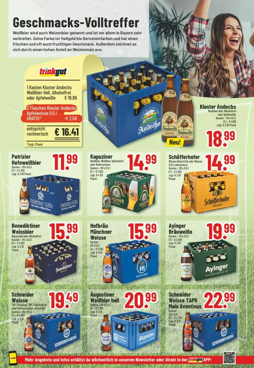 Aktueller Prospekt Trinkgut - Prospekte - von 07.06 bis 13.06.2026 - strona 8 - produkty: alkohol, apfel, Benediktiner, bier, Brei, eis, elle, erde, frucht, Hefe, Kloster Andechs, LG, mac, malz, natur, rwe, schöfferhofer, Ti, weissbier