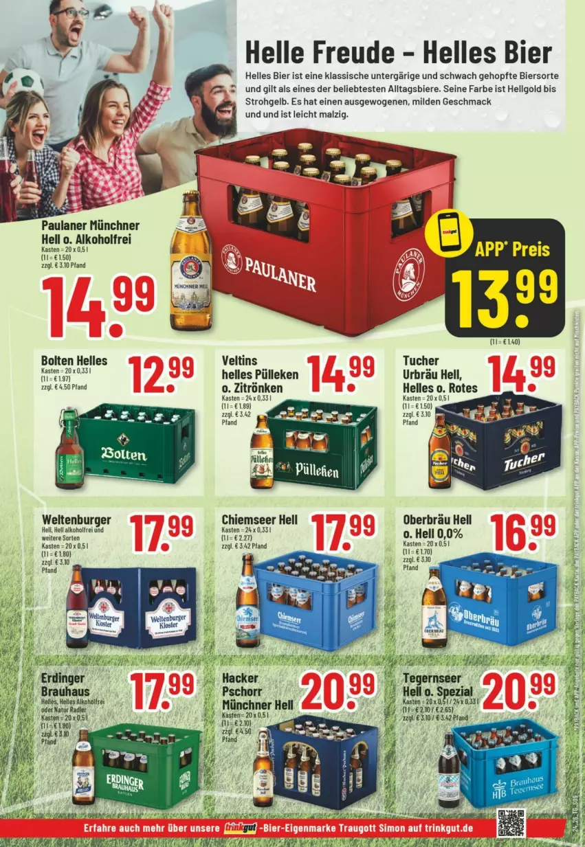 Aktueller Prospekt Trinkgut - Prospekte - von 07.06 bis 13.06.2026 - strona 9 - produkty: bier, Biere, elle, LG, mac, malz, Paula, paulaner, Ti, veltins