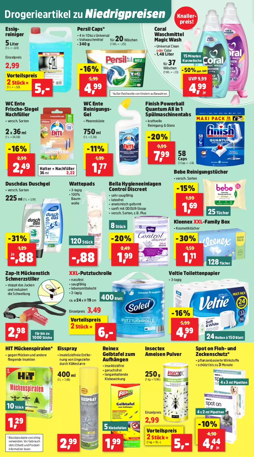 Aktueller Prospekt Thomas Philipps - von 08.06 bis 13.06.2026 - strona 18 - produkty: ball, Bau, baumwolle, Bebe, bio, biozidprodukte, Cap, Coral, Discreet, duschdas, duschgel, eis, ente, essig, Finish, Insektizid, Kinder, knallerpreis, kosmetik, Kosmetiktücher, kraft, lebensmittel, Liege, papier, persil, pflanze, pflanzen, powerball, Rauch, reiniger, Reinigung, Reinigungsgel, reinigungstücher, reis, rwe, sekt, spülmaschinen, spülmaschinentabs, Ti, toilettenpapier, tuc, tücher, vollwaschmittel, vorteilspreis, waschmittel, wattepads, wc ente, wolle
