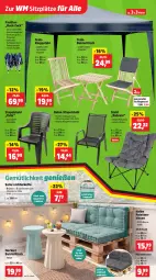 Gazetka promocyjna Thomas Philipps - Gazetka - ważna od 13.06 do 13.06.2026 - strona 9 - produkty: akku, aluminiumgestell, auer, auto, Bau, baumwolle, beistelltisch, eis, ente, Gläser, hocker, Holz, Kette, kissen, klappstuhl, leds, LG, lichterkette, möbel, Palette, Palettenkissen, pavillon, rel, Rückenkissen, sitzkissen, stapelstuhl, stuhl, Ti, tisch, tragegriff, wasser, wolle