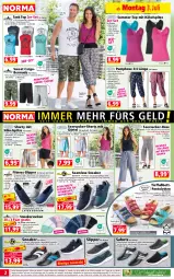 Gazetka promocyjna Norma - Norma - Gazetka - ważna od 10.07 do 10.07.2023 - strona 2 - produkty: aqua, asti, Bau, baumwolle, Bebe, bermuda, bett, blume, braun, Brei, damen short, decksohle, dell, eis, Elan, elle, gin, hose, Hylo, lack, mint, Mode, pantolette, pantoletten, reis, Ria, rind, Sabots, seersucker, shorts, shorty, slip, Slipper, sneaker, sneakersocken, socken, Spiele, Tasche, taschen, Ti, tisch, wolle