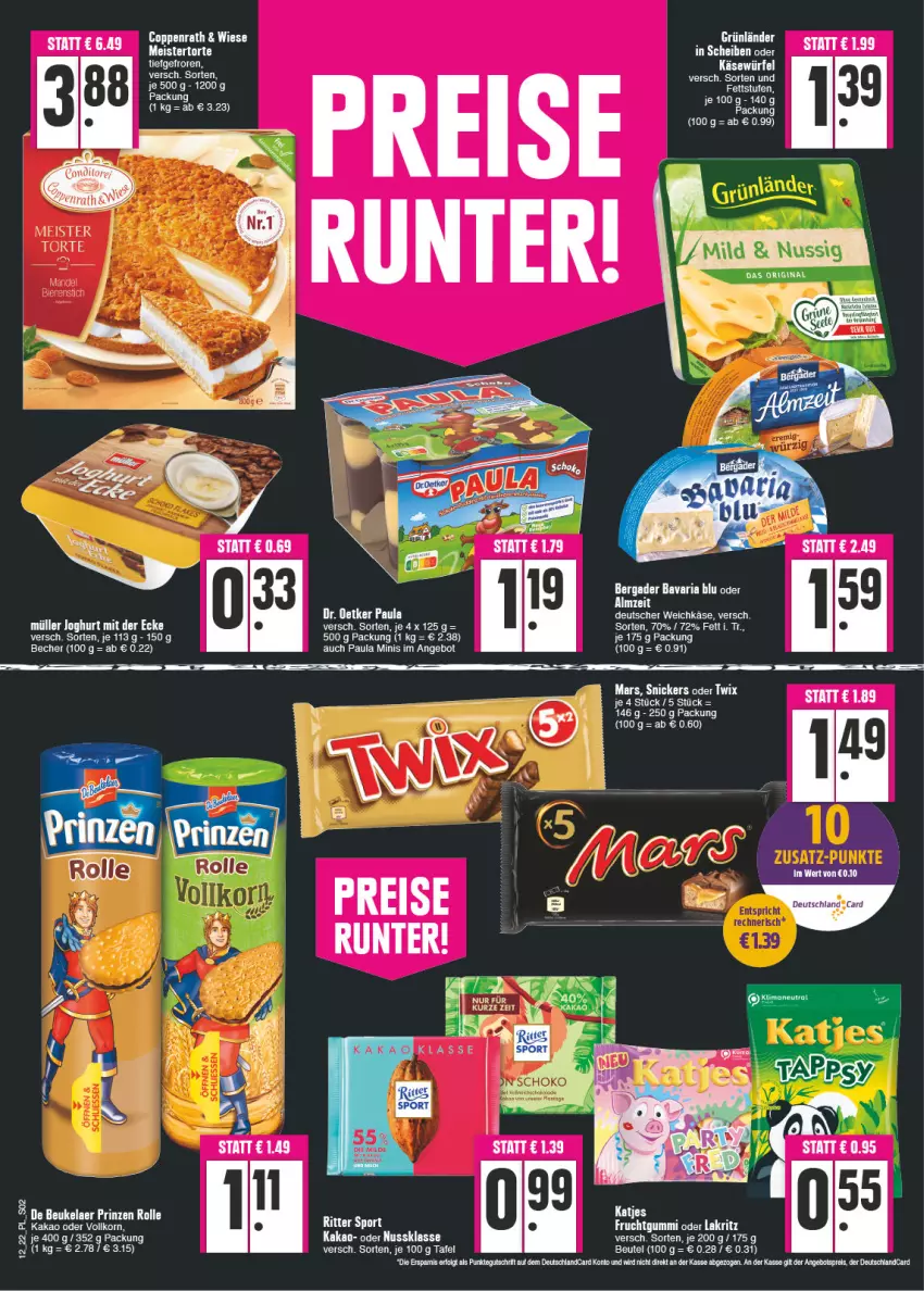 Aktueller Prospekt E Center - Angebote der Woche - von 21.03 bis 26.03.2022 - strona 2 - produkty: angebot, angebotspreis, bavaria blu, Becher, bergader, beutel, coppenrath, deutscher weichkäse, deutschlandcard, Dr. Oetker, eier, eis, kakao, Käse, korn, LG, nuss, Paula, reis, Ria, tee, torte, weichkäse, wein, weine, würfel