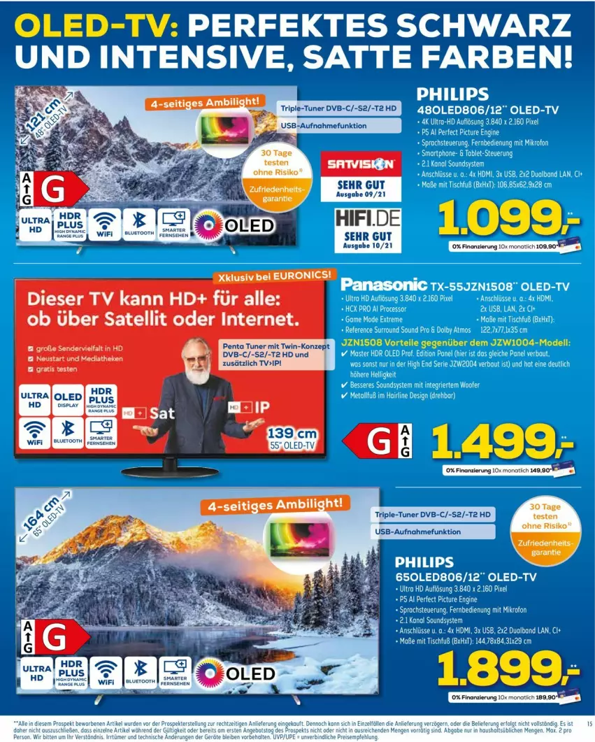 Aktueller Prospekt Euronics - Prospekte - von 12.01 bis 19.01.2022 - strona 15 - produkty: dell, dvb, Mode, monati, Oled-TV, Ti, tuner, usb