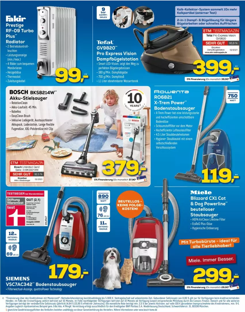 Aktueller Prospekt Euronics - Prospekte - von 12.01 bis 19.01.2022 - strona 4 - produkty: akku, aust, beutel, bosch, bügel, elle, ladegerät, LG, miele, Stielsauger, Ti