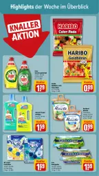 Gazetka promocyjna Rewe - Prospekte - Gazetka - ważna od 14.10 do 14.10.2023 - strona 2 - produkty: almette, arla, Becher, eis, fairy, frischkäse, geschirr, geschirrspülmittel, goldbären, haribo, hochland, Käse, kraft, Meister, meister proper, Mett, reiniger, spülmittel, Ti, wc frisch