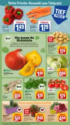 Gazetka promocyjna Rewe - Prospekte - Gazetka - ważna od 14.10 do 14.10.2023 - strona 9 - produkty: beere, beeren, bio, blume, blumen, braten, dekoration, eis, feldsalat, ingwer, kartoffel, kartoffeln, küche, Kürbis, LG, mac, möhren, paprika, pflanze, pflanzen, reis, rispentomaten, rosen, salat, Schal, Schale, speisekartoffeln, speisemöhren, Ti, tiefpreis, tomate, tomaten, topf, Weißkohl