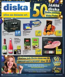 Gazetka promocyjna Diska - Gazetka - ważna od 10.02 do 10.02.2024 - strona 1 - produkty: aktionspreis, alkohol, Becher, bier, butter, deka, ecco, eis, flasche, frucht, fruchtsecco, kaffee, krone, mandarine, mandarinen, melitta, nuss, reis, rind, rinder, Rinderzunge, rotkäppchen, saft, salz, sekt, Streichzart, tee, Ti, weihenstephan, ZTE