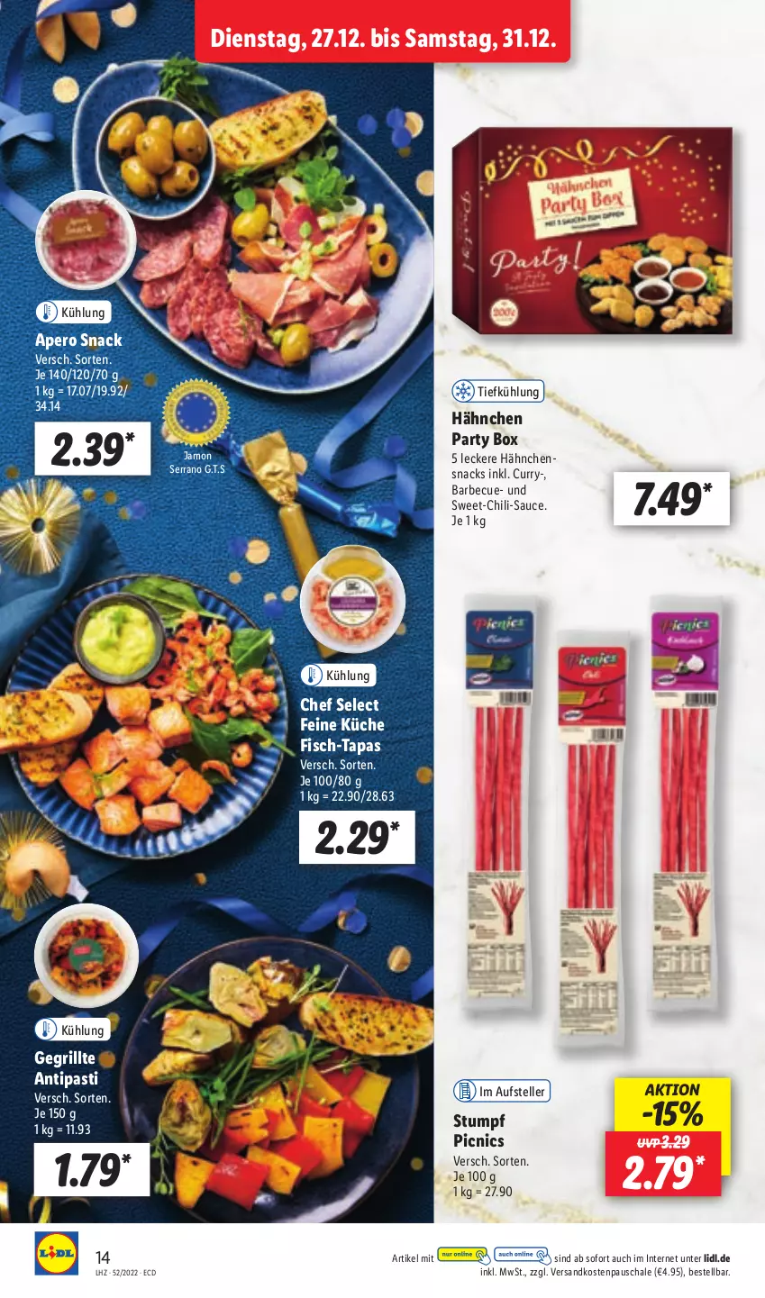 Aktueller Prospekt Lidl - Aktionsprospekt - von 27.12 bis 31.12.2022 - strona 16 - produkty: antipasti, asti, barbecue, chili, curry, elle, fisch, grill, küche, ndk, sauce, Schal, Schale, serrano, snack, snacks, Sweet-Chili-Sauce, Tapas, teller, Ti