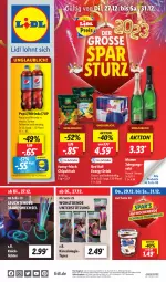 Gazetka promocyjna Lidl - Aktionsprospekt - Gazetka - ważna od 31.12 do 31.12.2022 - strona 1 - produkty: 7UP, angebot, angebote, Bad, bio, chips, chipsfrisch, drink, eis, elle, energy drink, Leuchte, leuchten, Mirinda, mumm, pepsi, red bull, rind, sekt, teller, tender, Ti