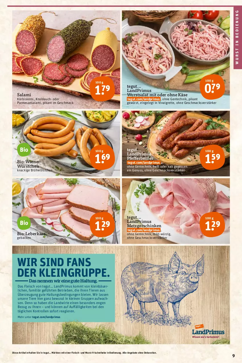 Aktueller Prospekt Tegut - Angebote der Woche - von 27.06 bis 02.07.2022 - strona 11 - produkty: angebot, angebote, bio, dekoration, eis, ente, fleisch, geback, gewürz, Käse, knoblauch, Kürbis, landprimus, leberkäs, leberkäse, leine, mac, nuss, pfeffer, Pfefferbeißer, salami, salat, schinken, Ti, Tiere, wiener, wurst, würstchen