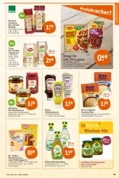 Gazetka promocyjna Tegut - Angebote der Woche - Gazetka - ważna od 02.07 do 02.07.2022 - strona 21 - produkty: Ben’s Original, beutel, bio, bioland, bolognese, creme, Dr. Oetker, dressing, eis, feinkost, flasche, gewürz, Gewürzgurke, gewürzgurken, gin, gurke, gurken, heinz, Kühne, lebensmittel, mac, maggi, maggi fix, natur, natura, nudel, nudeln, papier, pudding, reis, salat, salatdressing, sauce, soja, spaghetti, spaghetti bolognese, teigwaren, Ti, vanille, Vegeta