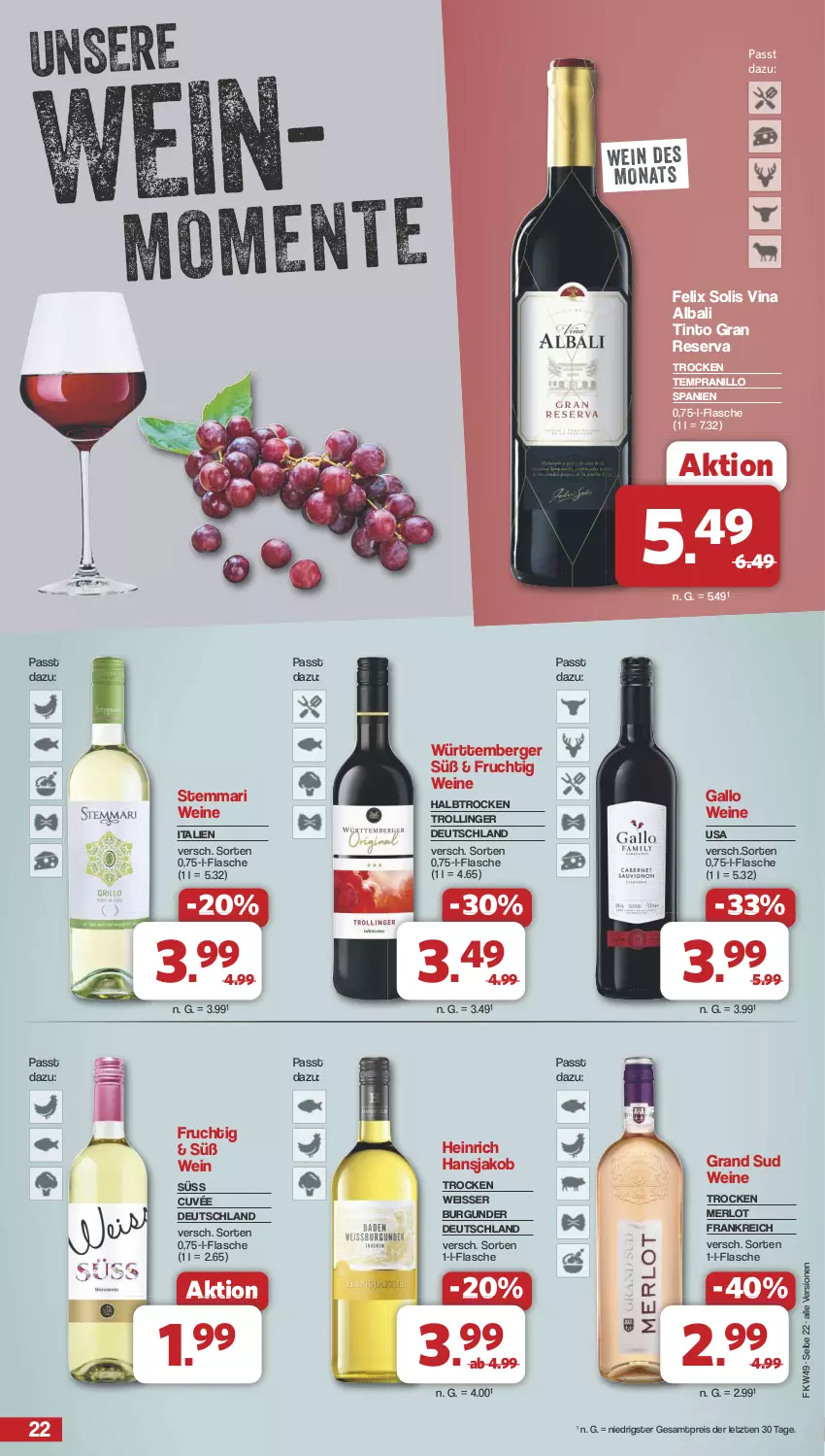 Aktueller Prospekt Famila - Prospekte - von 02.12 bis 07.12.2024 - strona 23 - produkty: Berger, burgunder, cuvée, eis, felix, flasche, frucht, gallo, grand sud, jako, merl, merlot, reis, tempranillo, Ti, trolli, trollinger, wein, weine, ZTE