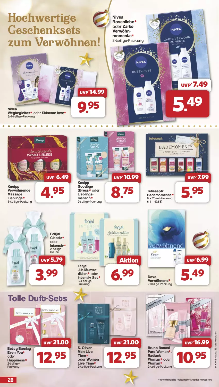 Aktueller Prospekt Famila - Prospekte - von 02.12 bis 07.12.2024 - strona 27 - produkty: Bad, bett, beutel, bruno banani, dove, eis, elle, ente, geschenkset, Jubiläums, kneipp, nivea, olive, reis, rosen, S. Oliver, teller, Ti, Yo