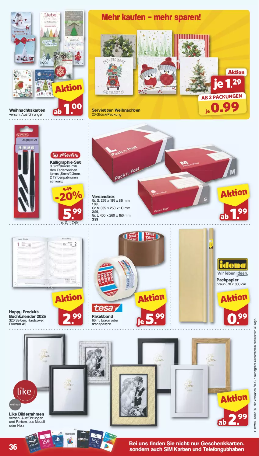 Aktueller Prospekt Famila - Prospekte - von 02.12 bis 07.12.2024 - strona 37 - produkty: bilderrahmen, braun, Brei, buch, eis, Holz, Packpapier, papier, reis, Serviette, servietten, sim, telefon, Ti, Tintenpatrone, weihnachten, ZTE