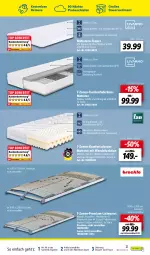 Gazetka promocyjna Lidl - Aktuelle Onlineshop-Highlights - Gazetka - ważna od 31.05 do 31.05.2024 - strona 21 - produkty: auer, dell, eis, federkern, federkernmatratze, kernmatratze, komfortschaummatratze, korb, latte, lattenrost, Liege, matratze, matratzen, Mode, Schaummatratze, Tasche, taschen, taschenfederkernmatratze, Ti, tisch, topper