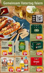 Gazetka promocyjna Rewe - Prospekte - Gazetka - ważna od 28.05 do 28.05.2022 - strona 13 - produkty: bier, budweiser, dell, dry gin, eier, eis, elle, finsbury, flasche, frikadellen, gewürz, Gewürzgurke, gewürzgurken, gin, gurke, gurken, Hela, jever, ketchup, Kühne, london dry, london dry gin, orange, rezept, rügenwalder, rügenwalder mühle, Spaten, Ti