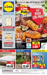 Gazetka promocyjna Lidl - Aktionsprospekt - Gazetka - ważna od 30.04 do 30.04.2022 - strona 1 - produkty: angebot, angebote, Bad, bio, champion, discount, eis, erde, Garten, grill, lebensmittel, LG, Liege, Meister, minutenschnitzel, pril, Rauch, reis, schnitzel, Ti, ZTE