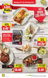 Gazetka promocyjna Lidl - Aktionsprospekt - Gazetka - ważna od 30.04 do 30.04.2022 - strona 2 - produkty: Dorade, eis, filet, filets, grill, lachs, lamm, Lammspieße, magazin, Meister, ndk, reis, rind, Schal, Schale, steak, Ti