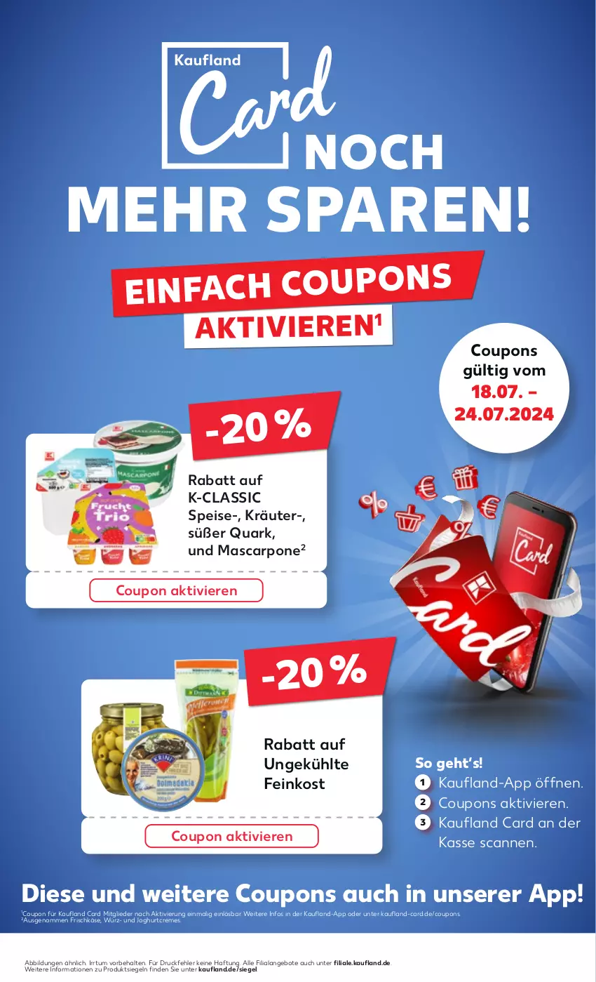 Aktueller Prospekt Kaufland - Prospekt - von 18.07 bis 24.07.2024 - strona 41 - produkty: angebot, angebote, coupon, coupons, creme, eis, feinkost, frischkäse, joghur, joghurt, Käse, kräuter, mascarpone, quark, Ti