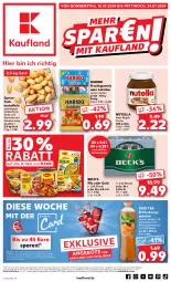 Gazetka promocyjna Kaufland - Prospekt - Gazetka - ważna od 24.07 do 24.07.2024 - strona 1 - produkty: aktionspreis, angebot, angebote, beck's, creme, eis, elle, erfrischungsgetränk, frucht, fruchtgummi, fruchtgummis, Frühkartoffeln, fuze tea, getränk, haribo, kartoffel, kartoffeln, Lakritz, mac, maggi, nuss, nutella, oder lakritz, pfirsich, pils, reis, rwe, sac, speisefrühkartoffeln, tee, Ti, ZTE