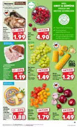 Gazetka promocyjna Kaufland - Prospekt - Gazetka - ważna od 24.07 do 24.07.2024 - strona 35 - produkty: angebot, angebote, auer, Bau, Bauer, brot, cherrytomaten, eis, fleisch, geback, gewürz, gouda, grill, ideal zum grillen, Käse, kirsch, kirsche, kirschen, mais, Mantel, obst, orange, reis, schinken, schnittkäse, schwein, schweine, schweinefleisch, tafeltrauben, Ti, tisch, tomate, tomaten, trauben, trolli, und gemüse, wein, weine, ZTE, zucker, zuckermais, zwiebel, zwiebeln