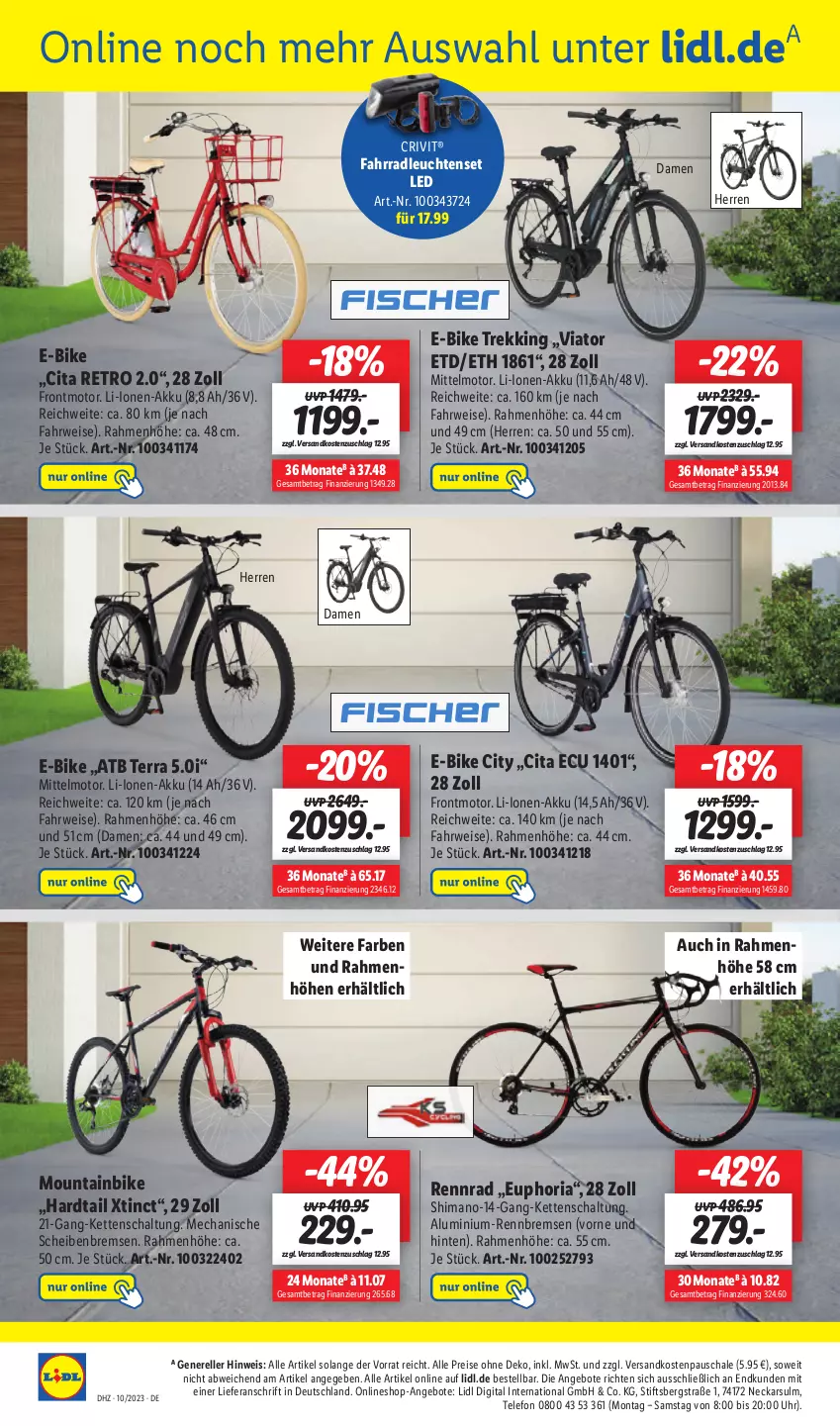 Aktueller Prospekt Lidl - Aktionsprospekt - von 06.03 bis 11.03.2023 - strona 50 - produkty: akku, angebot, angebote, crivit, E-Bike, eis, elle, Fahrrad, Kette, Leuchte, leuchten, Mountainbike, ndk, reis, rel, Ria, rwe, Schal, Schale, shimano, telefon, Ti, uhr