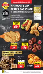 Gazetka promocyjna Lidl - Aktionsprospekt - Gazetka - ważna od 11.03 do 11.03.2023 - strona 6 - produkty: brot, creme, Donut, eis, Käse, Laugenstange, lebensmittel, Rauch, reis, schoko, Tasche, Ti, Törtchen, zaziki