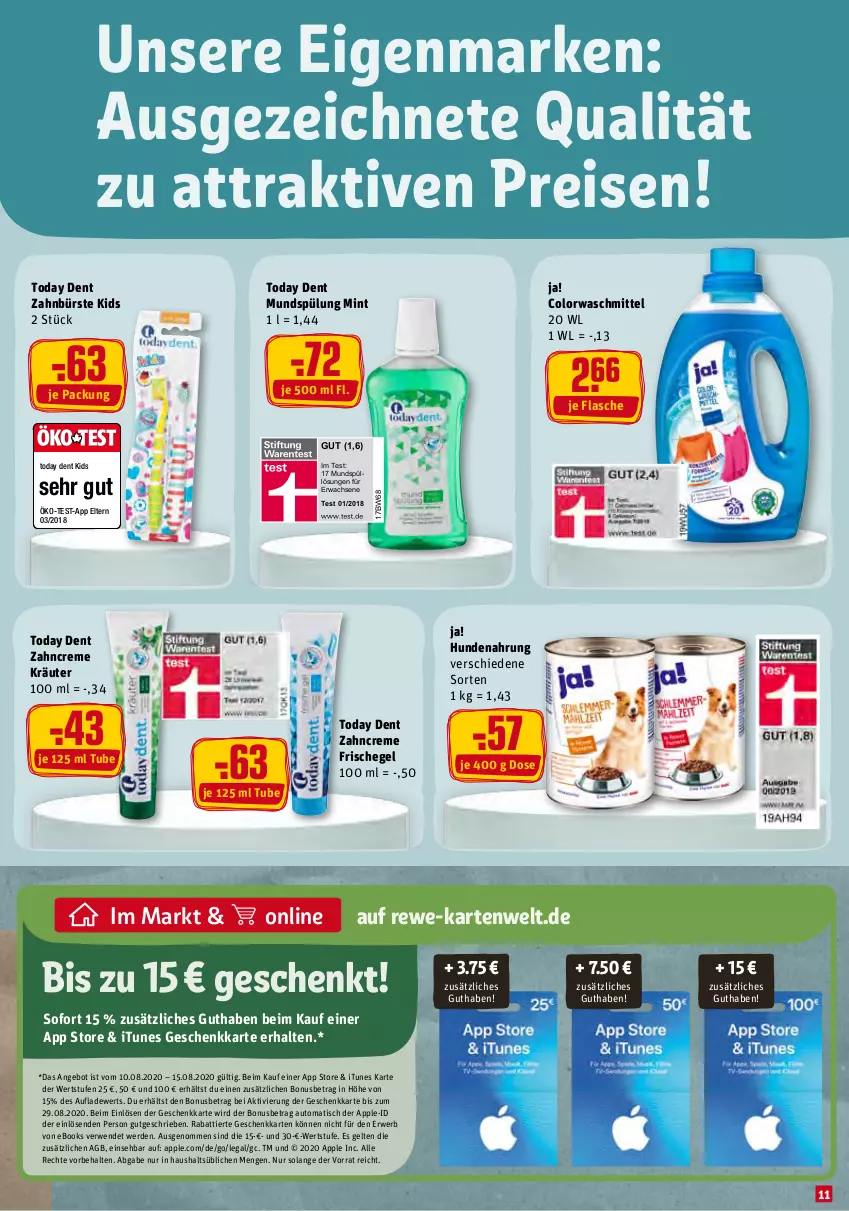 Aktueller Prospekt Rewe - Diese Woche im Angebot! - von 10.08 bis 15.08.2020 - strona 11