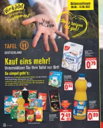 Gazetka promocyjna Edeka - Angebote der Woche - Gazetka - ważna od 13.08 do 13.08.2022 - strona 14 - produkty: beispielabbildung, bohne, bohnen, deit, discount, eis, flasche, frucht, hochland, kaffee, kondensmilch, milch, orange, orangen, orangensaft, saft, Ti, zucker