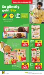 Gazetka promocyjna Lidl - Aktionsprospekt - Gazetka - ważna od 23.03 do 23.03.2024 - strona 12 - produkty: aktionspreis, bio, bio gemüse, cookie, cookies, eis, frucht, hafer, haferflocken, ndk, püree, reis, saft, Schal, Schale, Sondey, Ti, vita, ZTE