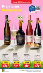 Gazetka promocyjna Lidl - Aktionsprospekt - Gazetka - ważna od 23.03 do 23.03.2024 - strona 58 - produkty: Bad, burgunder, ecco, ndk, nuss, prosecco, puma, riesling, rotwein, Schal, Schale, spätburgunder, spumante, Ti, valdo, wein, weine, Weißwein