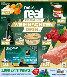 Gazetka promocyjna Real - Gazetka - ważna od 23.12 do 23.12.2023 - strona 1 - produkty: Becher, bourbon, bourbon vanille, braten, cremissimo, dvb, DVB-T, eis, fürst von metternich, HDMI, Kette, langnese, langnese cremissimo, Mett, metternich, nutella, orange, orangen, Receiver, reis, rind, rinder, rinder-rouladen, rouladen, Rückenbraten, rum, Schal, Schale, schwein, schweine, schweinerücken, sekt, sim, Spektrum, steak, steaks, Ti, uhd, usb, vanille, wein, weine, ZTE