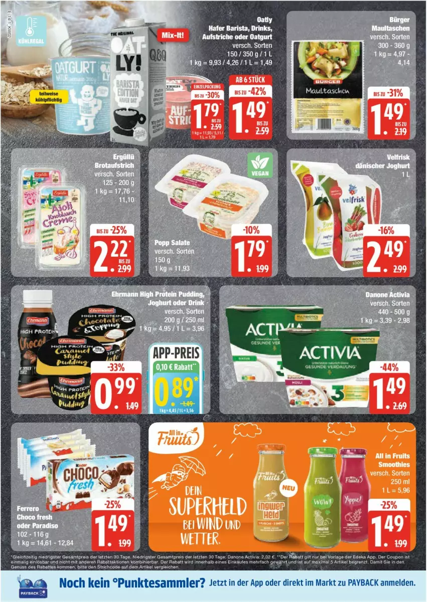 Aktueller Prospekt Edeka - Prospekte - von 06.01 bis 11.01.2025 - strona 14 - produkty: aufstrich, drink, drinks, elle, hafer, payback, smoothie, smoothies, tee, teller, tesa, Ti