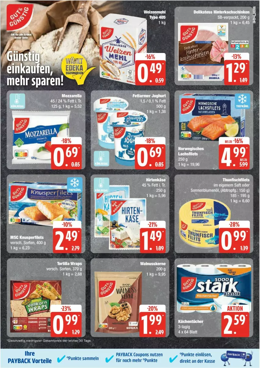 Aktueller Prospekt Edeka - Prospekte - von 06.01 bis 11.01.2025 - strona 17 - produkty: blume, blumen, blumenöl, coupon, coupons, eis, filet, filets, fisch, mozzarella, payback, reis, rel, saft, sonnenblume, sonnenblumen, sonnenblumenöl, thunfisch, Ti, type 405, ZTE