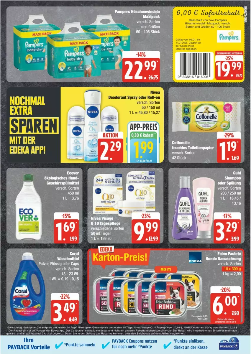 Aktueller Prospekt Edeka - Prospekte - von 06.01 bis 11.01.2025 - strona 21 - produkty: Cap, coupon, coupons, deo, deodorant, eis, pampers, payback, reis, roll-on, Ti