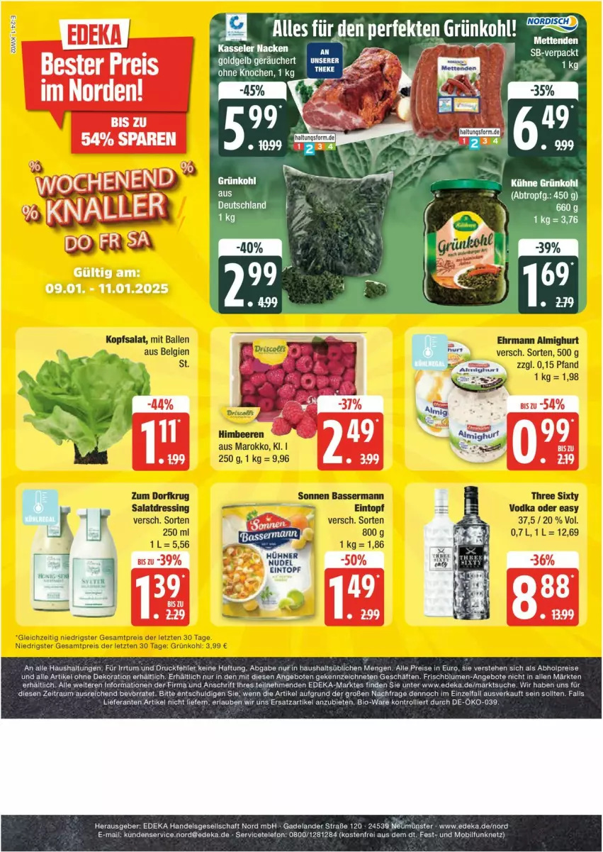 Aktueller Prospekt Edeka - Prospekte - von 06.01 bis 11.01.2025 - strona 24 - produkty: abholpreise, alle artikel ohne dekoration, angebot, angebote, bio, deka, dekoration, eintopf, eis, Elan, hühner, kasseler, Kühne, mac, nudel, reis, Ti, topf, trolli