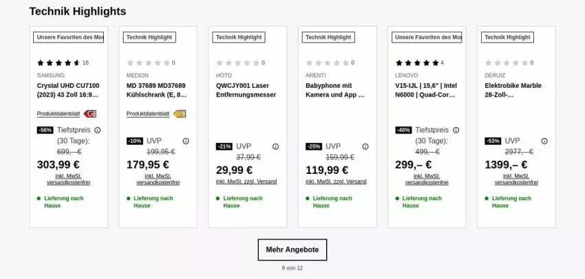 Aktueller Prospekt Saturn - Prospekte - von 05.05 bis 14.05.2025 - strona 3 - produkty: angebot, angebote, Babyphone, eis, Elektro, Entfernungsmesser, Intel, kamera, kühlschrank, lenovo, medion, messer, ndk, quad, reis, Samsung, Schrank, Ti, uhd, versandkostenfrei, Yo