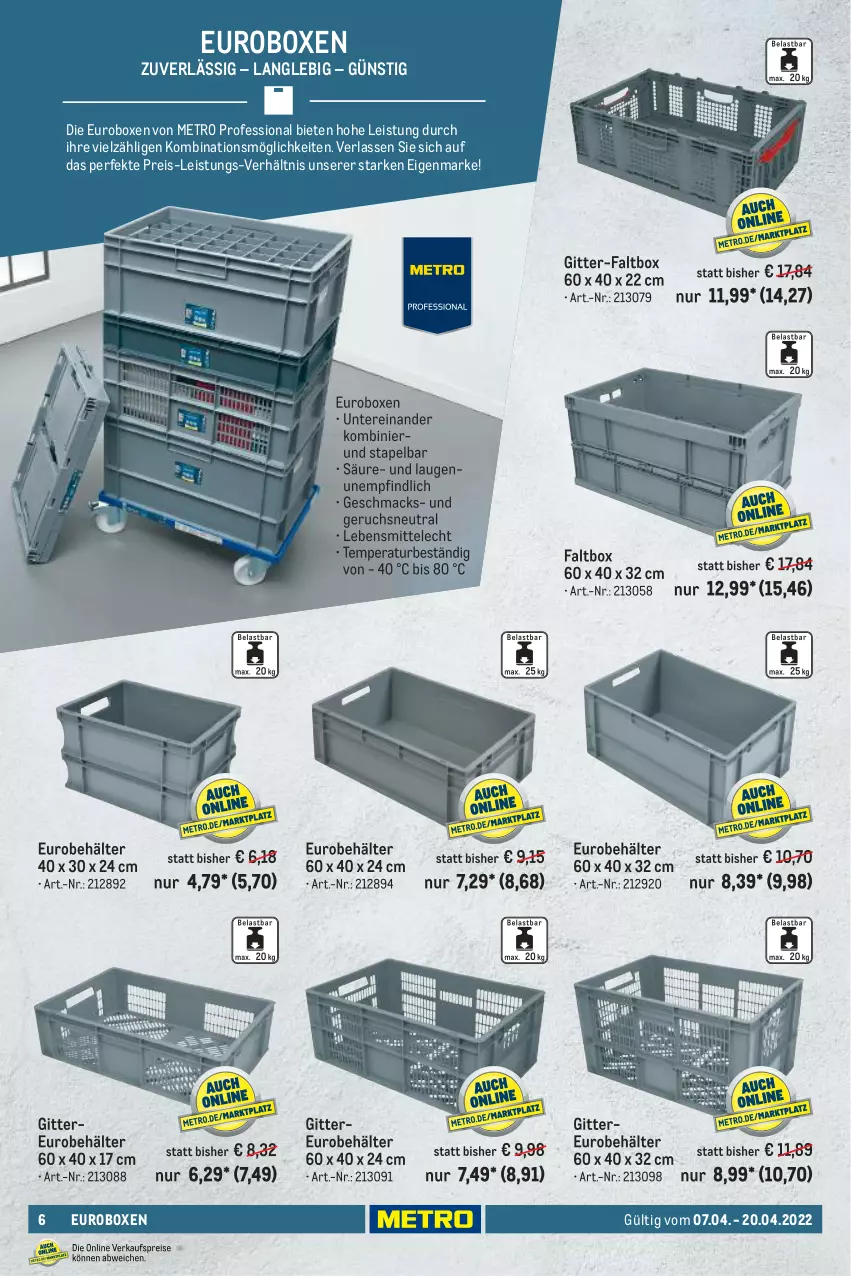 Aktueller Prospekt Metro - Transport & Lagern Spezial - von 07.04 bis 20.04.2022 - strona 6 - produkty: Behälter, eis, lebensmittel, mac, Metro, reis, Ti