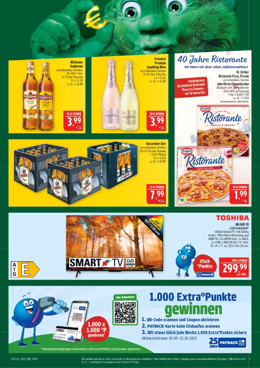 Aktueller Prospekt Marktkauf - Prospekt - von 12.10 bis 18.10.2025 - strona 3 - produkty: cola, Dr. Oetker, eis, elsässer art, flammkuchen, HDMI, kuchen, lamm, payback, pizza, reis, ristorante, ristorante pizza, Ti, toshiba, uhd, usb