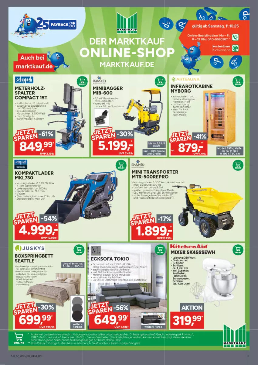 Aktueller Prospekt Marktkauf - Prospekt - von 12.10 bis 18.10.2025 - strona 31 - produkty: bett, boxspringbett, dell, eis, Holz, KitchenAid, kraft, Mixer, Mode, ring, Schneebesen, schüssel, Sport, Ti