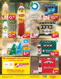 Gazetka promocyjna Netto Marken-Discount - Filial-Angebote - Gazetka - ważna od 10.12 do 10.12.2022 - strona 21 - produkty: angebot, bestpreis, bier, Biere, eis, eistee, frucht, gerolsteine, gerolsteiner, könig pilsener, leine, limo, limonade, limonaden, lipton, mac, mit frucht, orange, pils, pilsener, premium pils, reis, rwe, sinalco, Spaten, steiner, tee, Ti, volvic, warsteiner, wasser, zitrone, ZTE