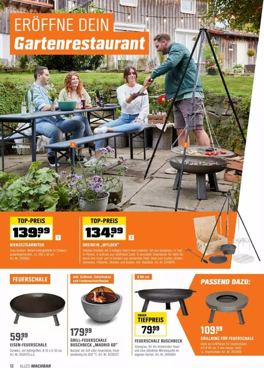 Aktueller Prospekt Obi - Prospekte - von 17.05 bis 29.05.2022 - strona 12 - produkty: eis, elle, feuerschale, Garten, grill, mac, reis, Schal, Schale, Ti, tiefpreis, top-preis