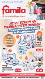 Gazetka promocyjna Famila - Prospekte - Gazetka - ważna od 11.11 do 11.11.2023 - strona 1 - produkty: ACC, accessoires, bürste, eis, Eiskönigin, elkos, elle, gin, jever, koffer, kosmetik, lack, Lacke, LG, Lippenstift, Nagellack, Palette, reis, rel, ring, spiegel, stifte, teller, Ti, Weste, Wild