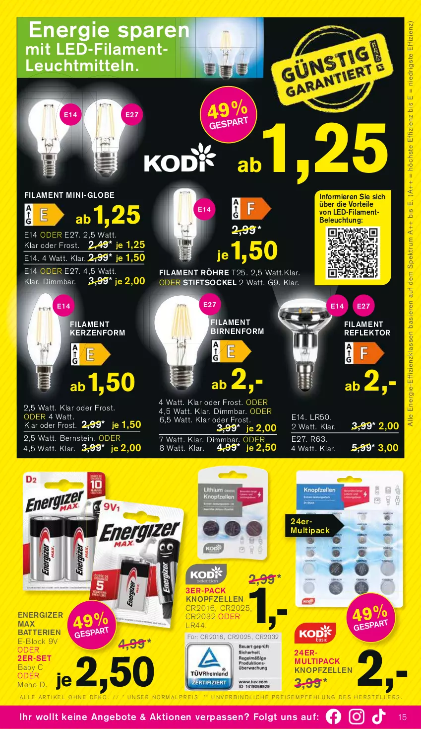 Aktueller Prospekt Kodi - Prospekte - von 29.10 bis 03.11.2022 - strona 15 - produkty: angebot, angebote, batterie, batterien, beleuchtung, Birnen, eis, elle, energizer, kerze, leuchtmittel, LG, reis, rum, Spektrum, teller, Ti