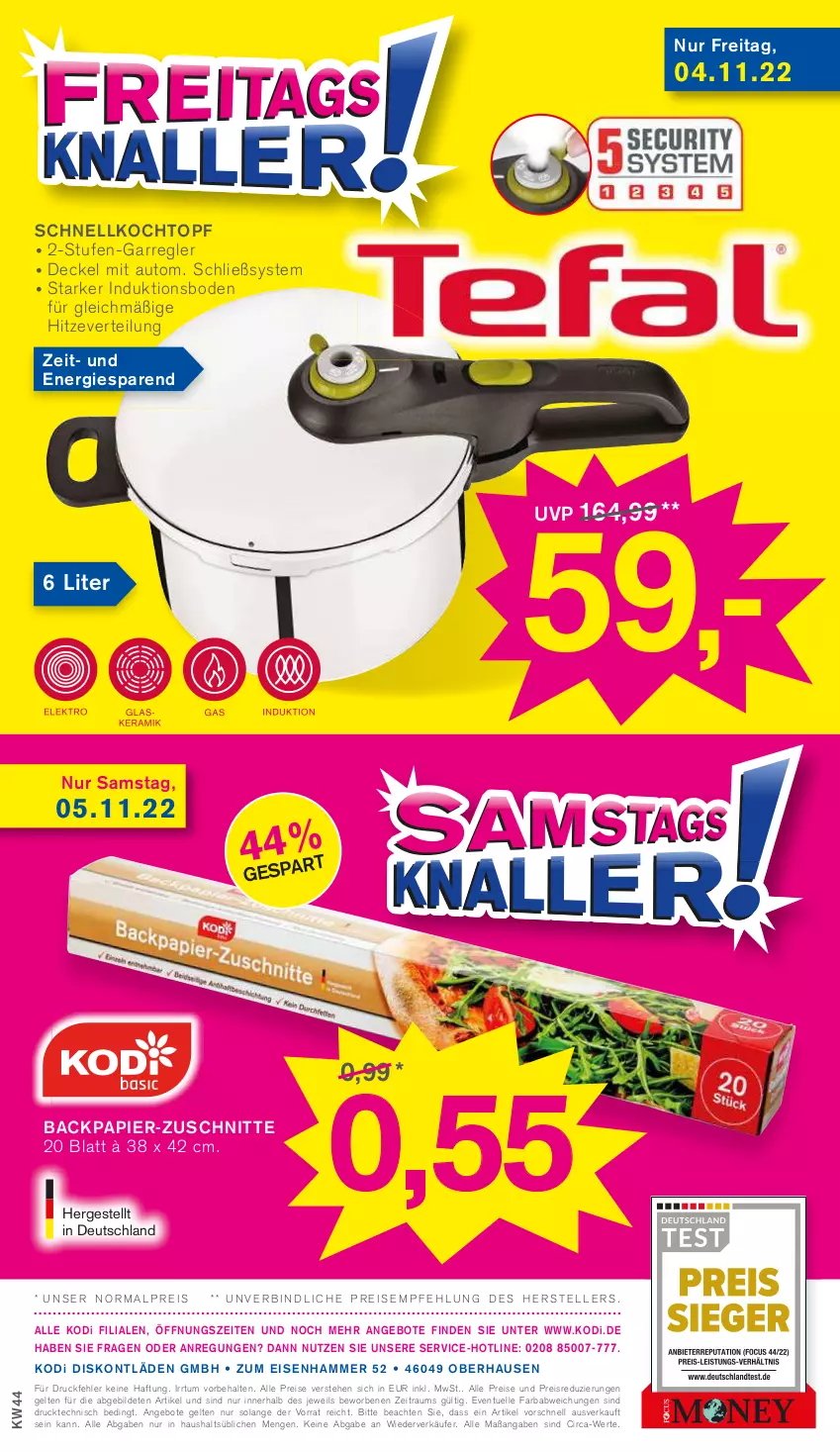 Aktueller Prospekt Kodi - Prospekte - von 29.10 bis 03.11.2022 - strona 16 - produkty: angebot, angebote, auto, decke, Deckel, eis, elle, Kochtopf, papier, reis, Schnellkochtopf, teller, Ti, topf